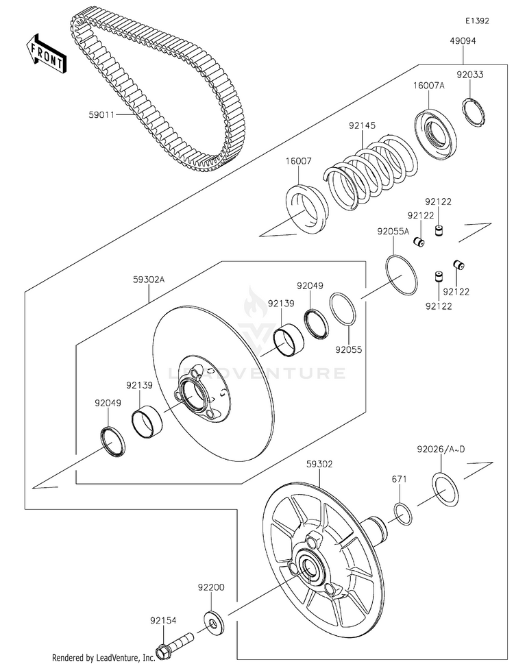 Driven Converter/Drive Belt Schematic