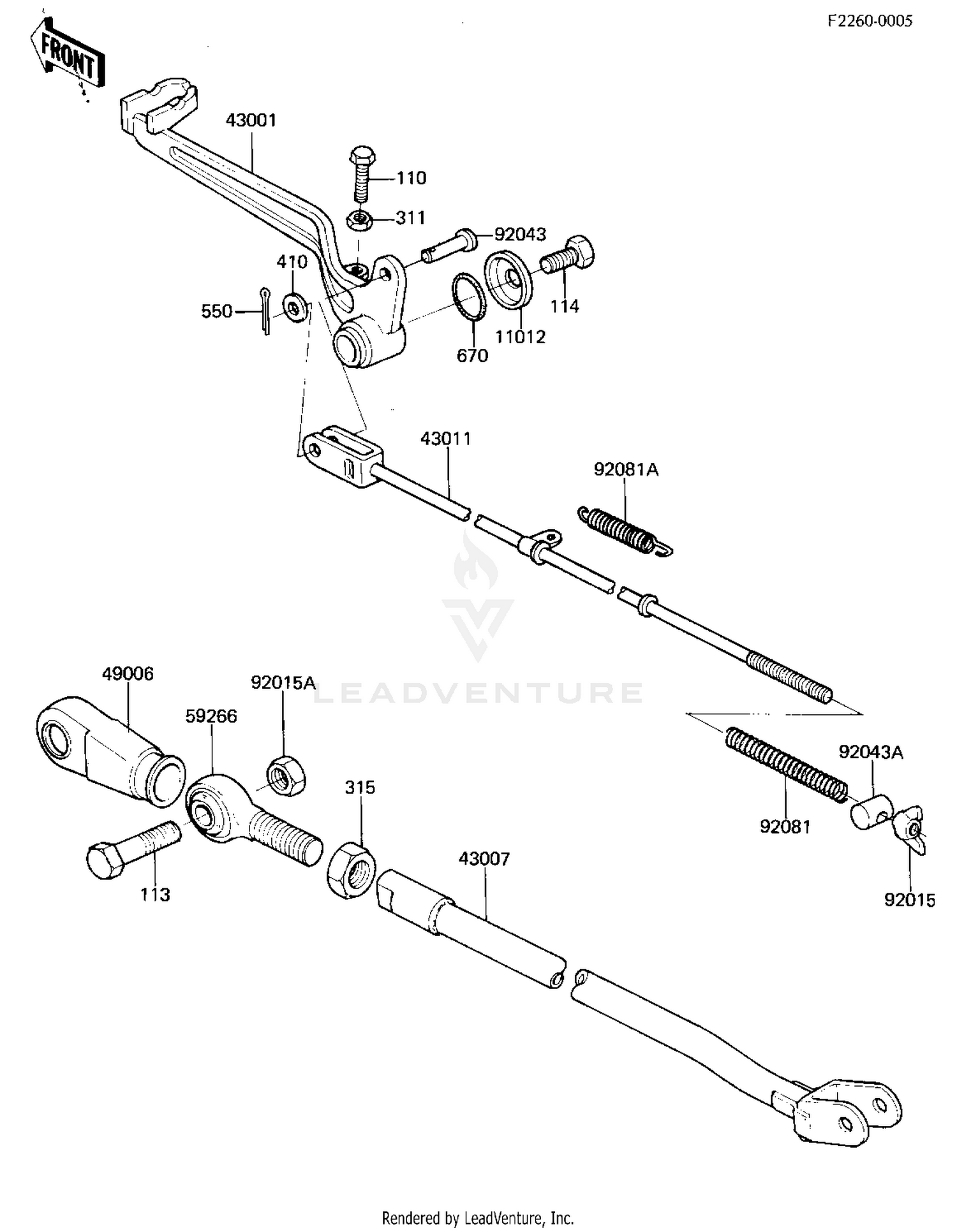 BRAKE PEDAL/TORQUE LINK ('81 A7)