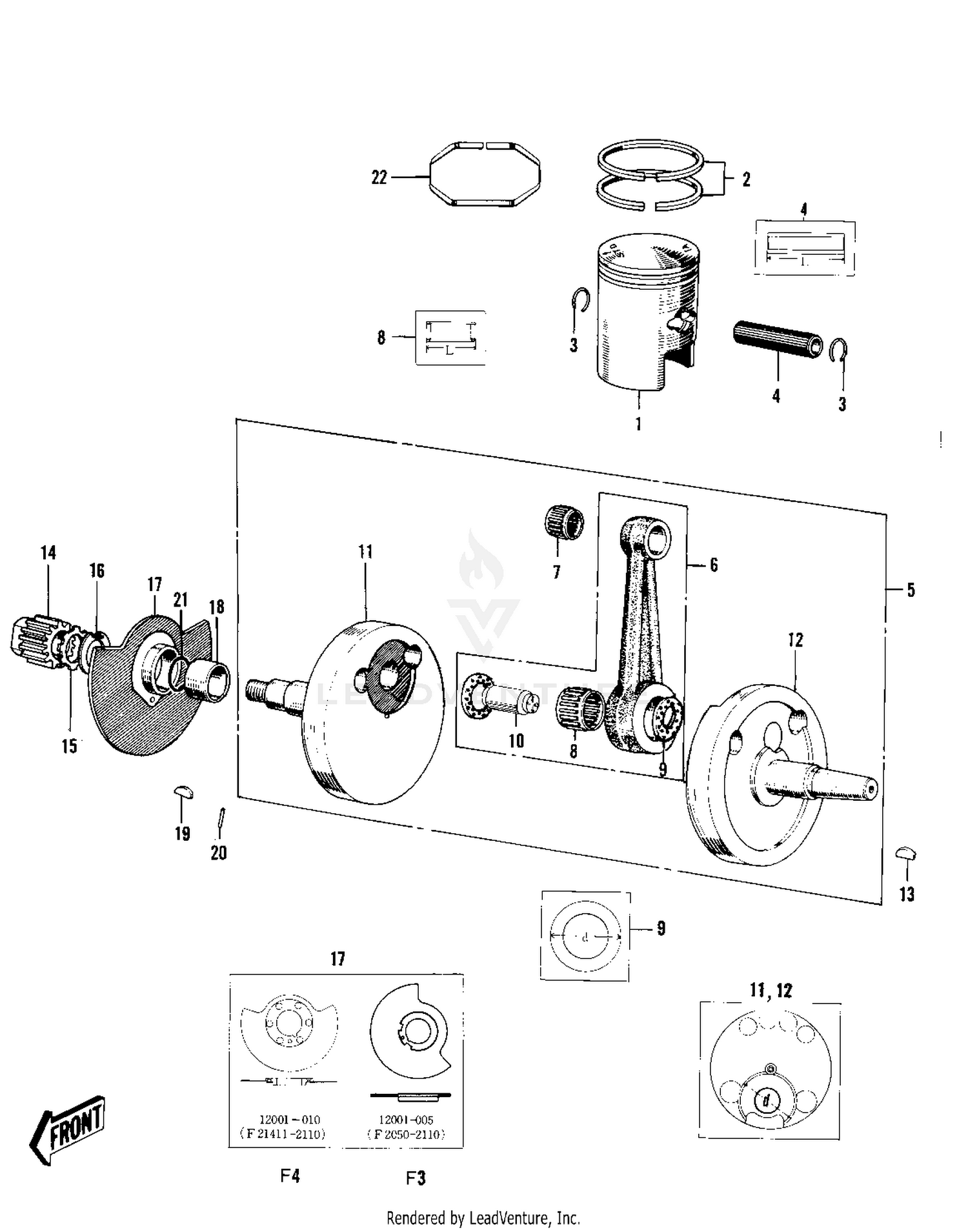 CRANKSHAFT/PISTON/ROTARY VALVE