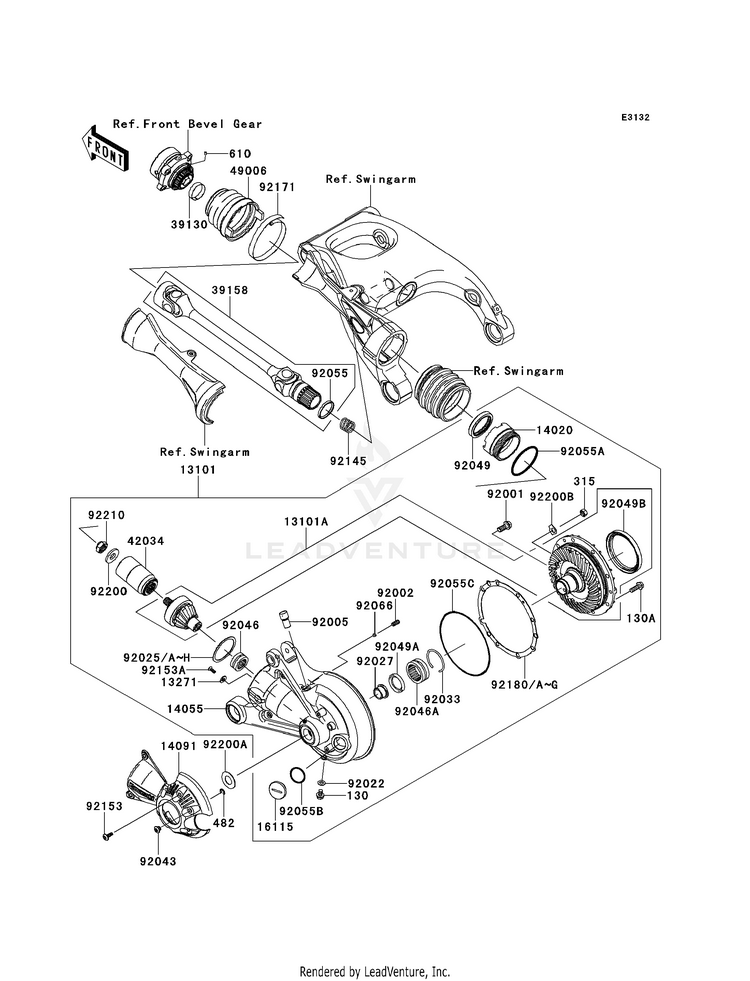 Drive Shaft/Final Gear Schematic