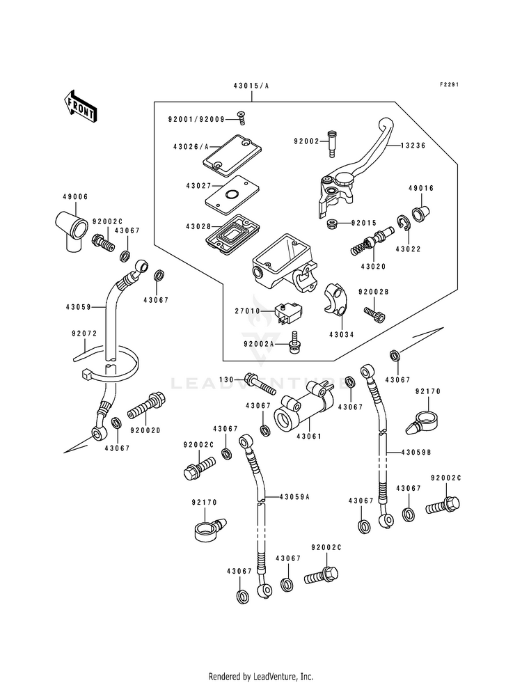 Front Master Cylinder Schematic