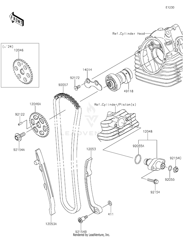 Camshaft(S)/Tensioner Schematic