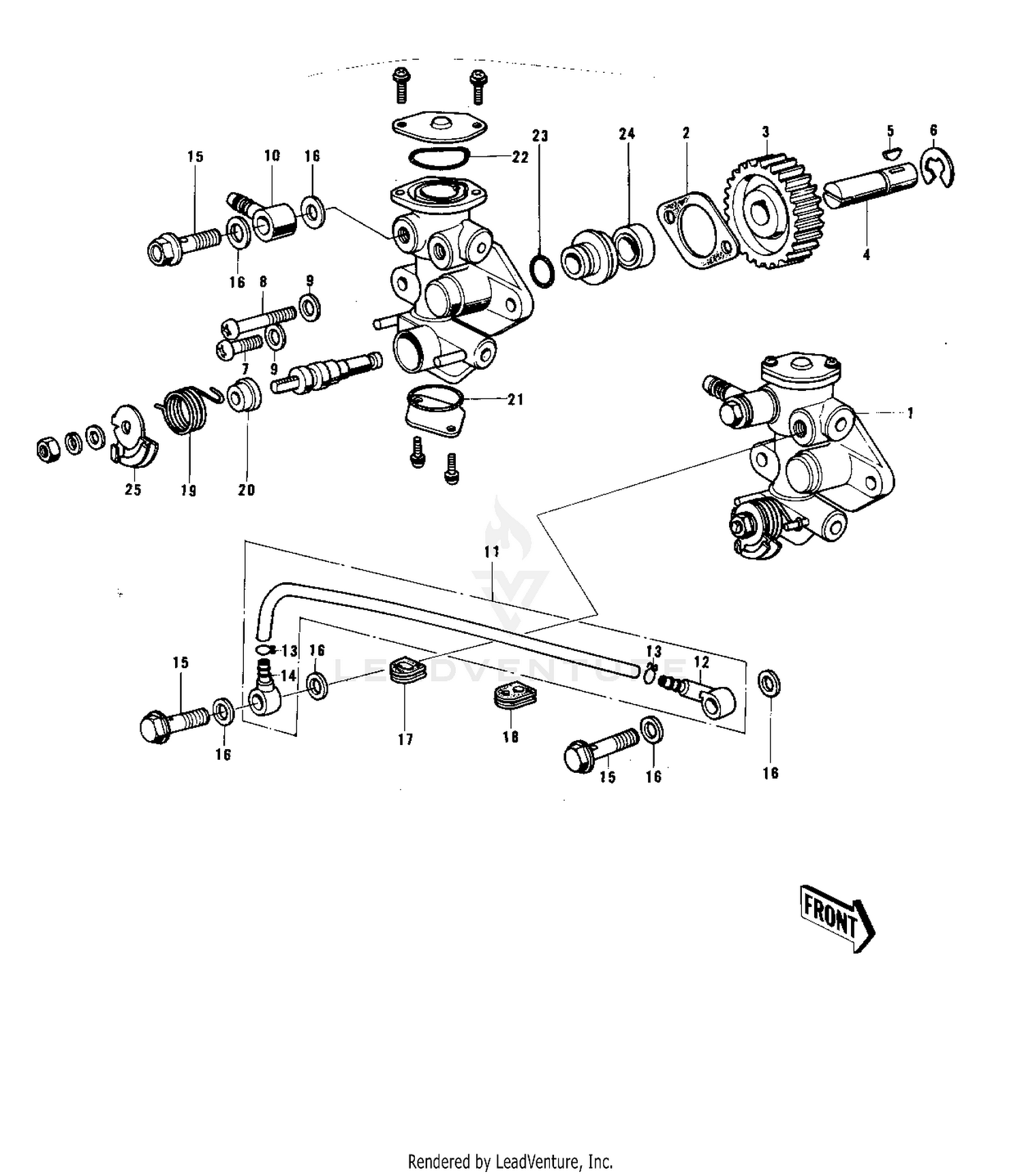 OIL PUMP ('74-'75 B/C)