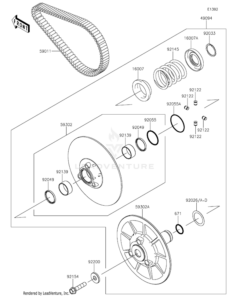 Driven Converter/Drive Belt Schematic