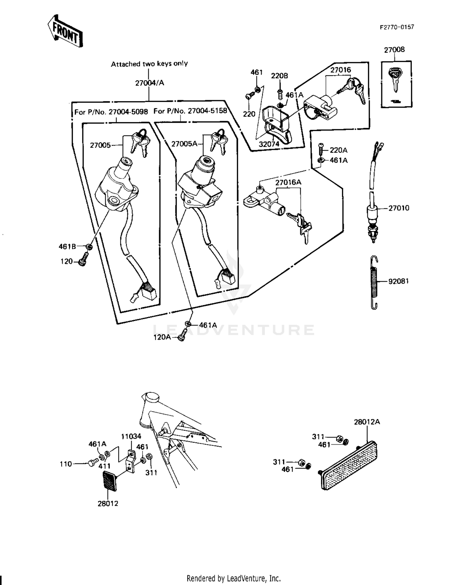IGNITION SWITCH/LOCKS/REFLECTORS
