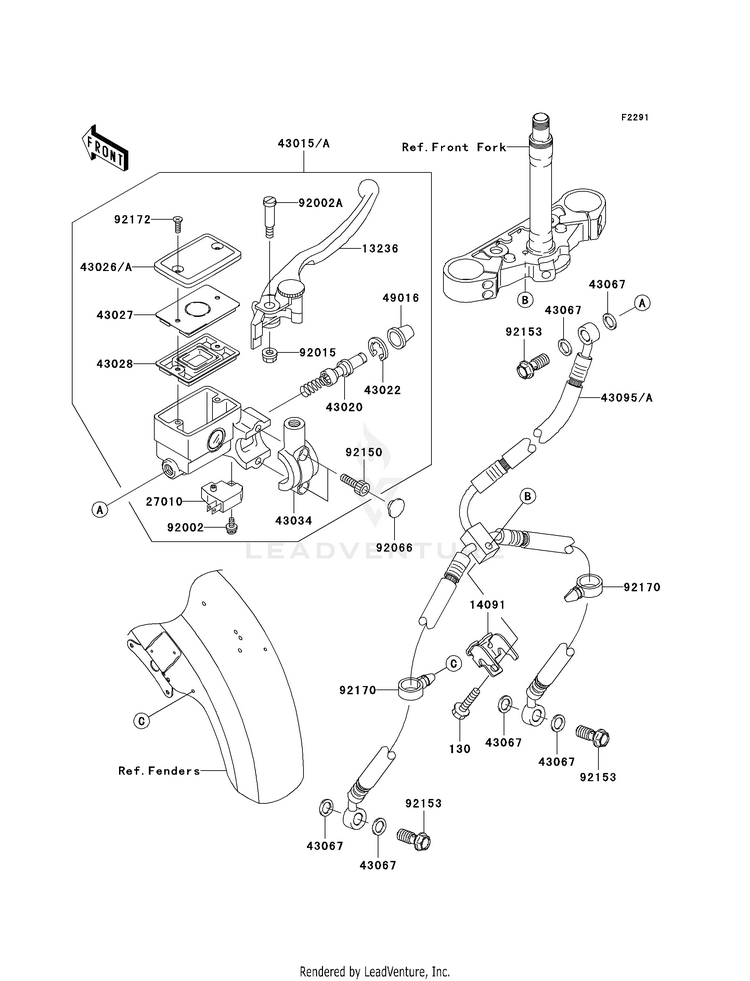 Front Master Cylinder Schematic