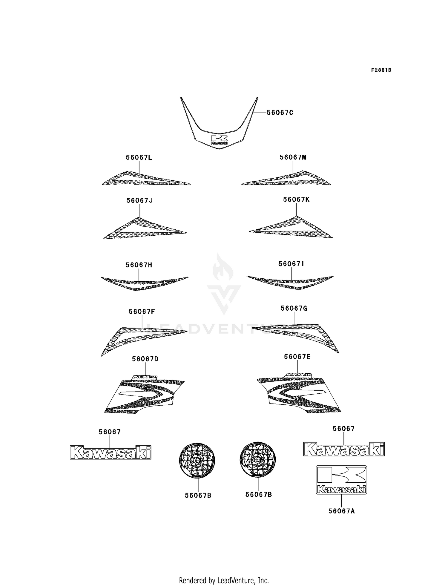 DECALS (GREEN)(B8F)