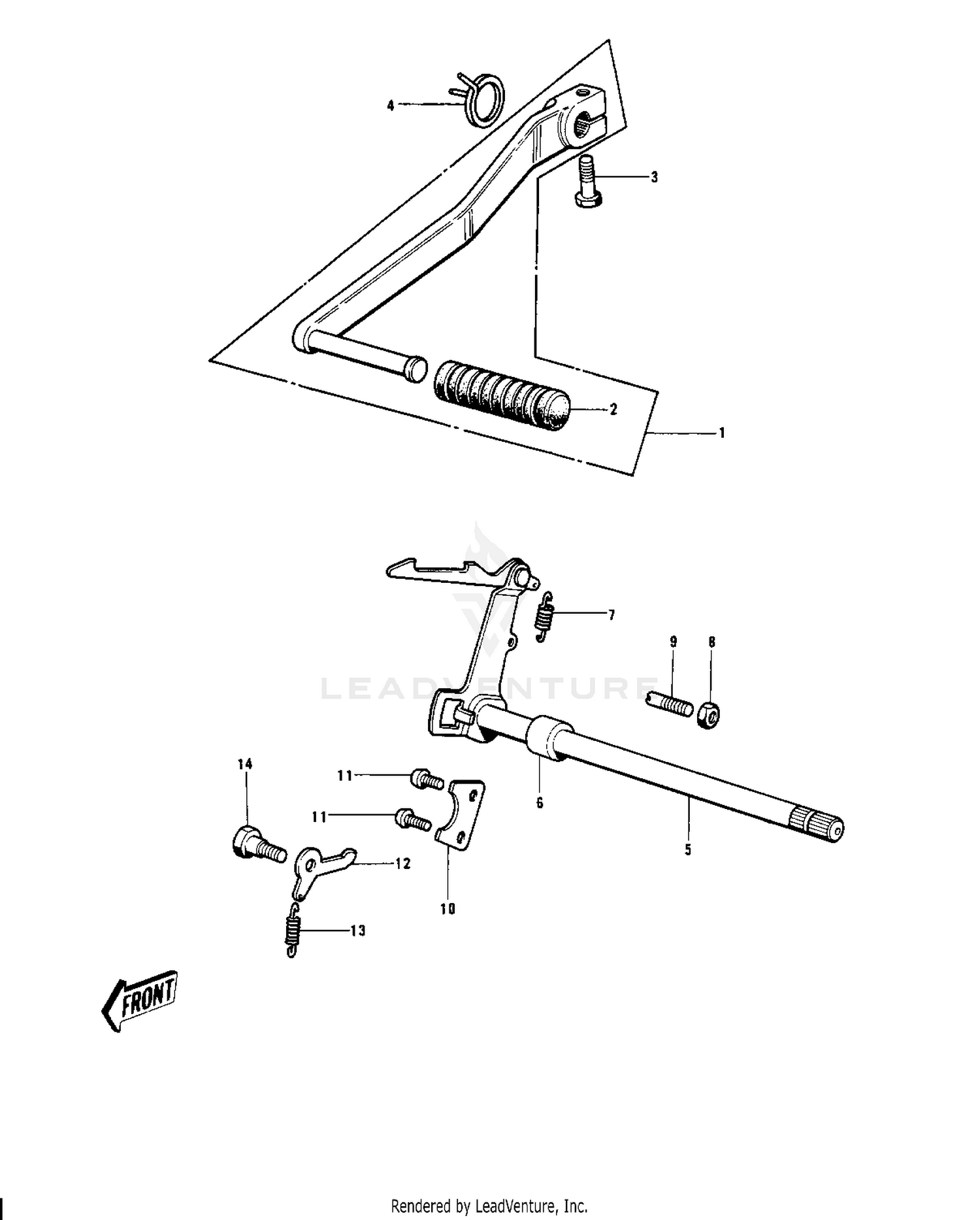 GEAR CHANGE MECHANISM ('70-'73)