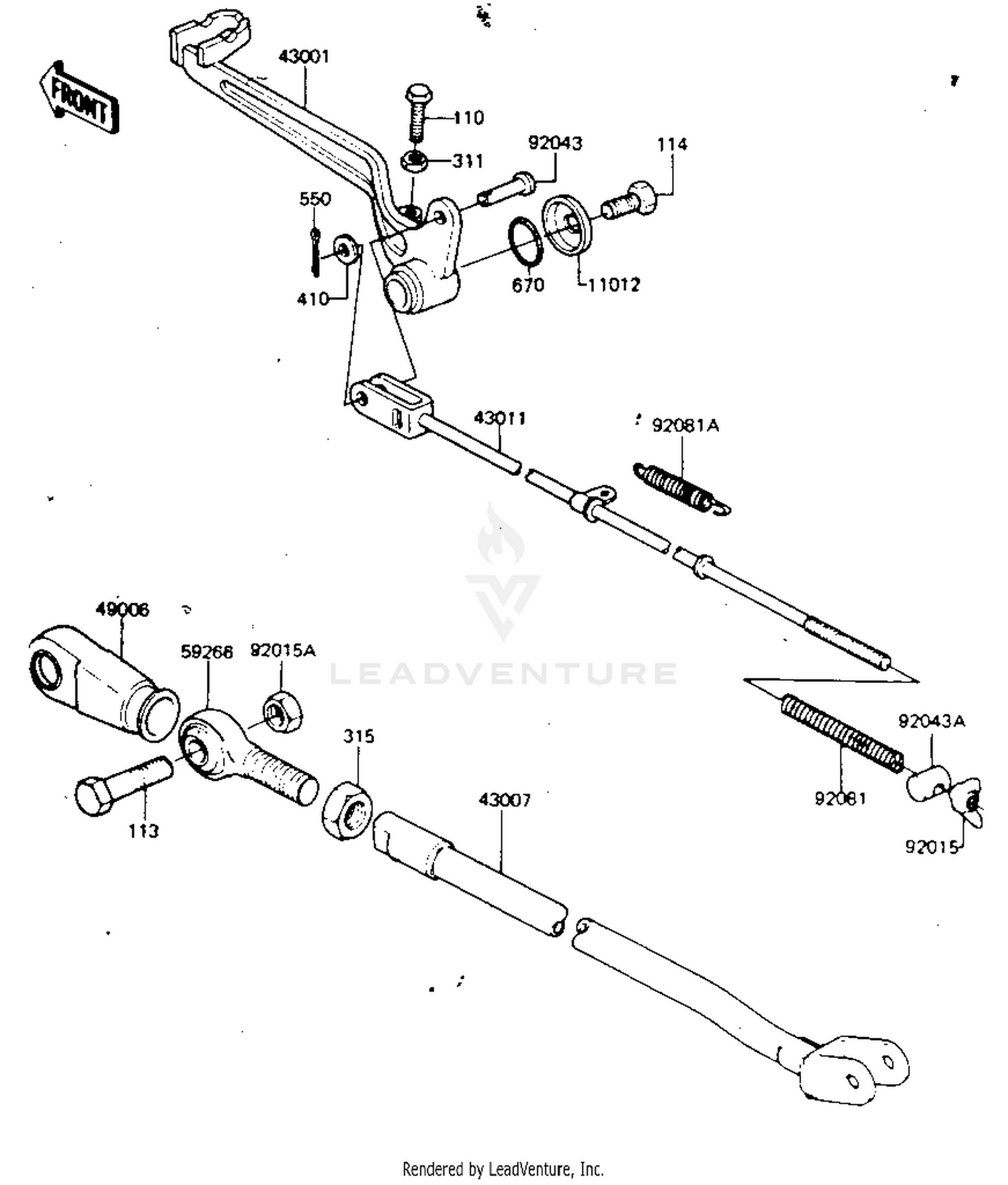 BRAKE PEDAL/TORQUE LINK ('81-'82 A2/A3)