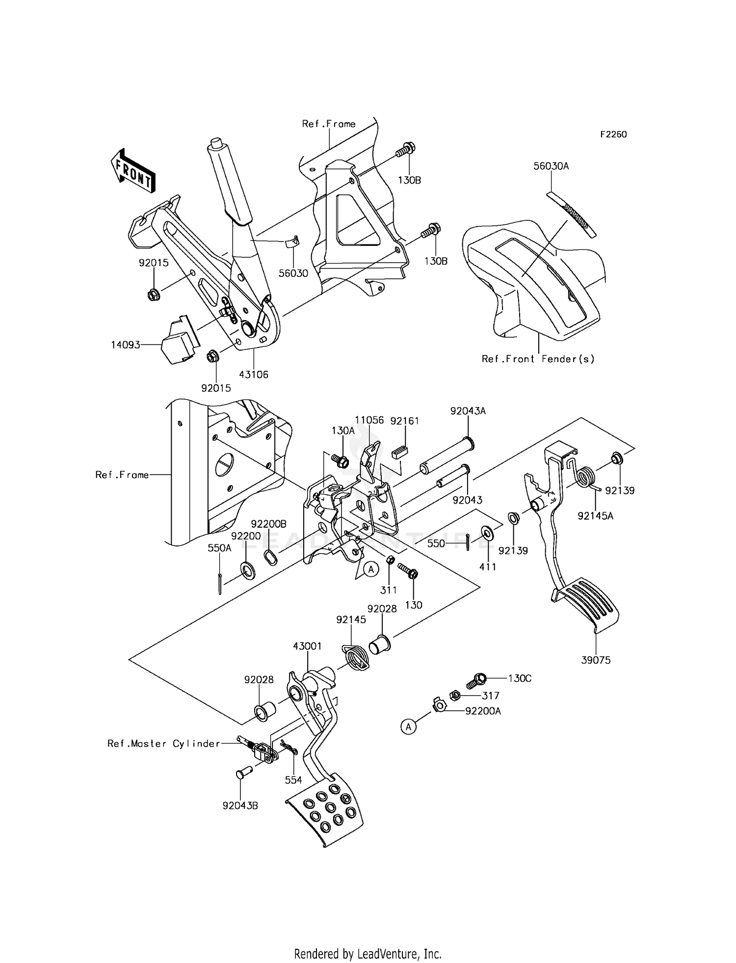 BRAKE PEDAL/THROTTLE LEVER