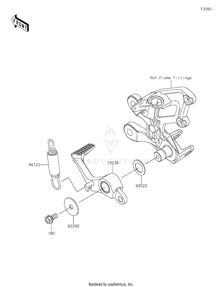 Brake Pedal/Torque Link Schematic
