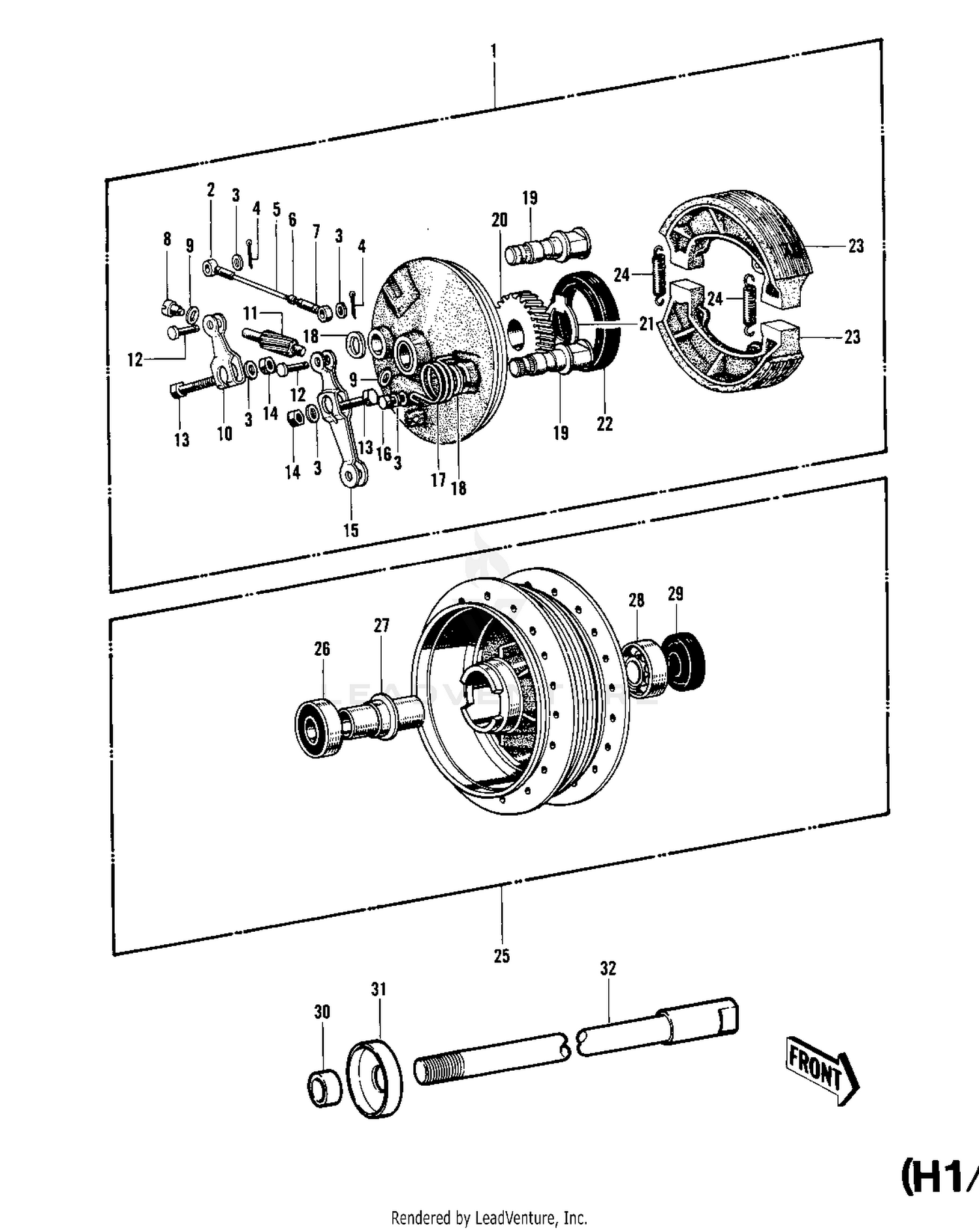 FRONT HUB/BRAKE (H1/A/C)