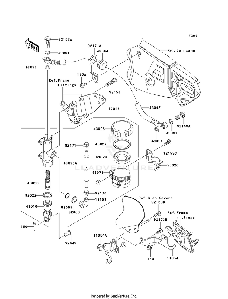 Rear Master Cylinder (D6f) Schematic
