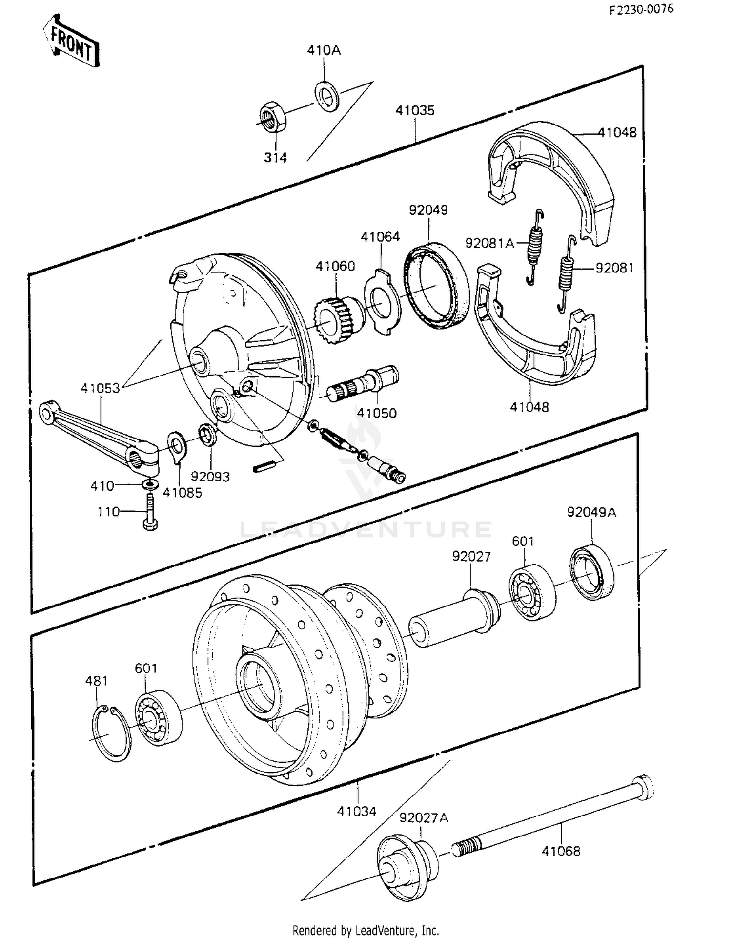 FRONT HUB/BRAKE