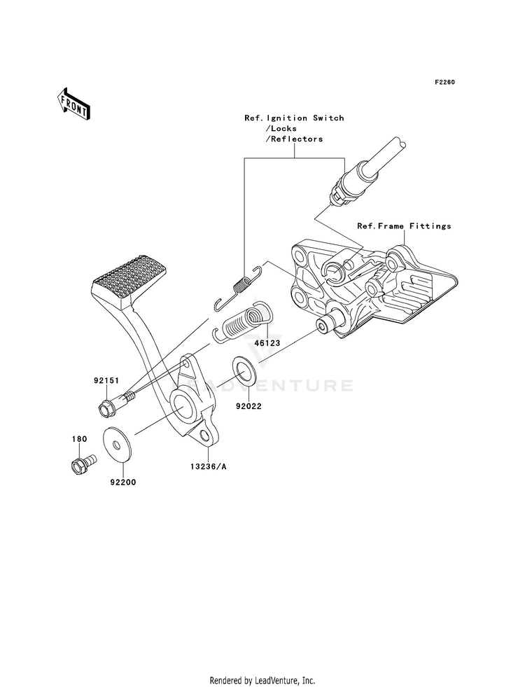 Brake Pedal/Torque Link Schematic