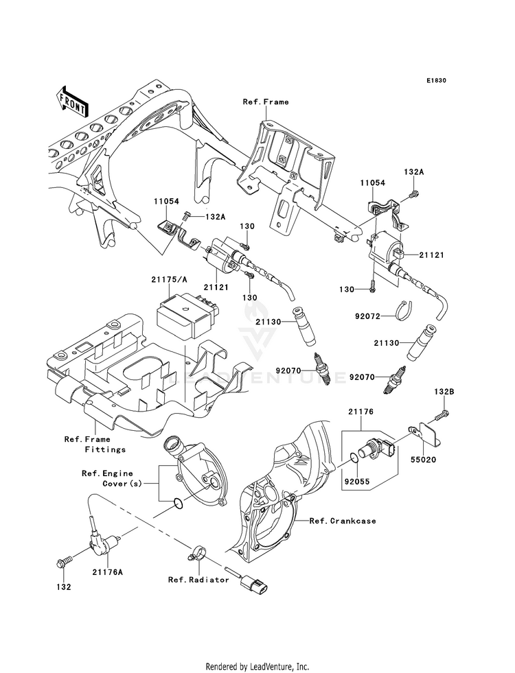 Ignition System KVF750D8F Brute Force 750 4x4i (2008) Schematic