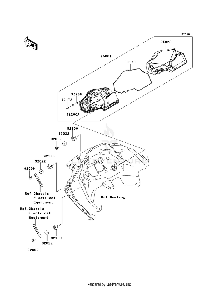 Meter(S) EX300BES Ninja 300 ABS (2014) Schematic