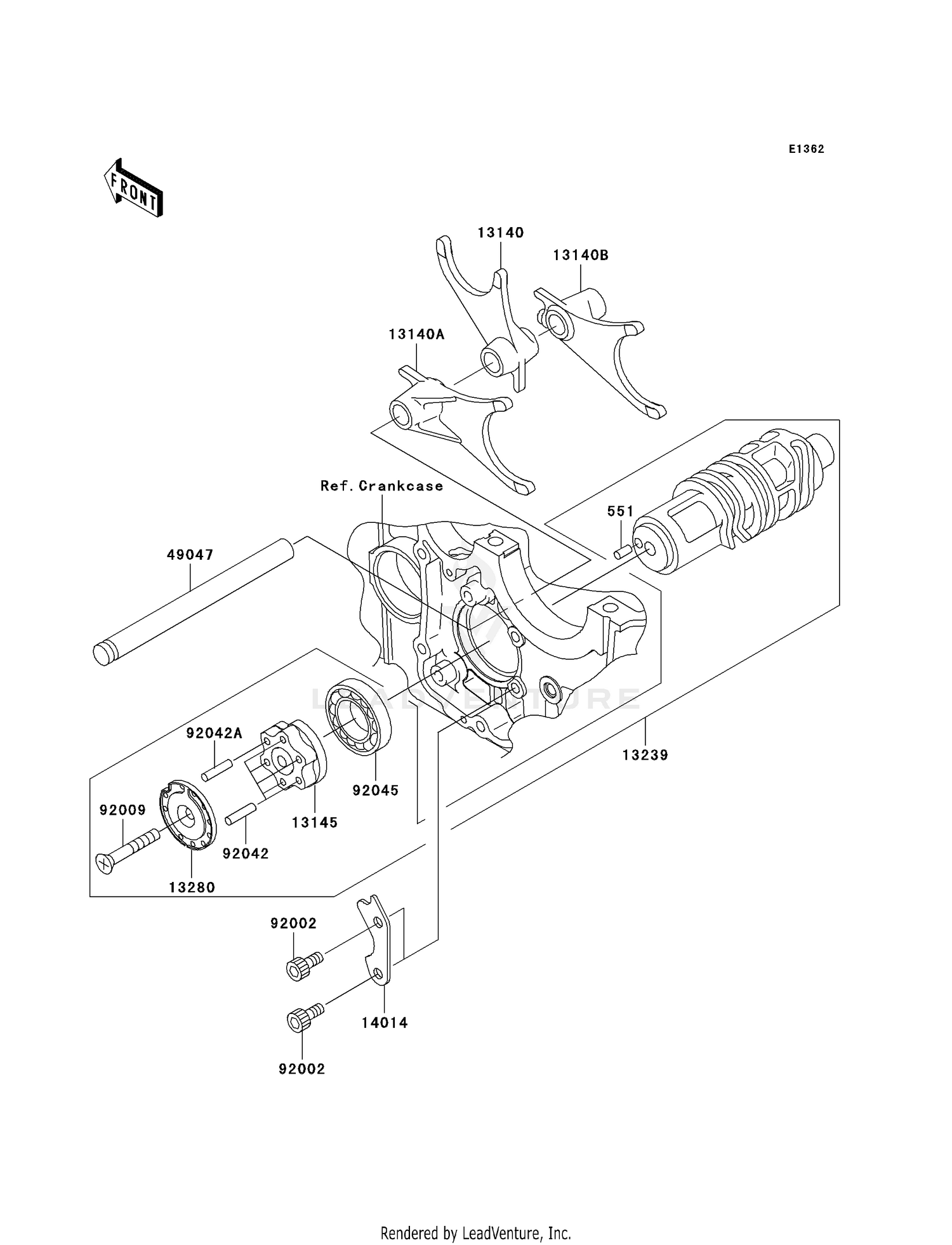 GEAR CHANGE DRUM/SHIFT FORK(S)