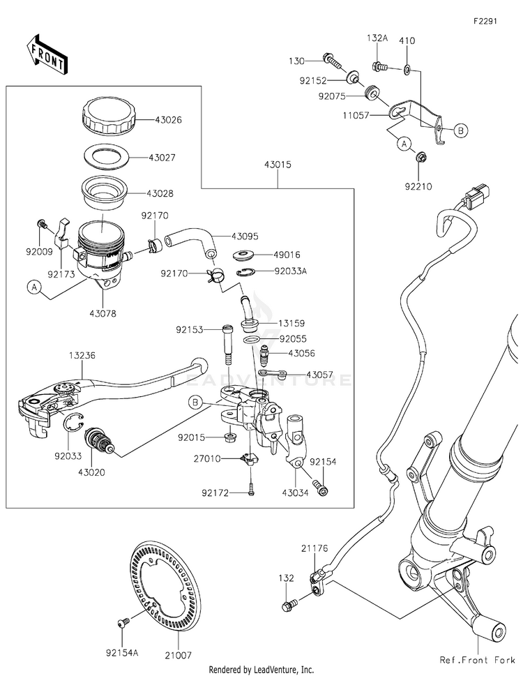 Front Master Cylinder Schematic