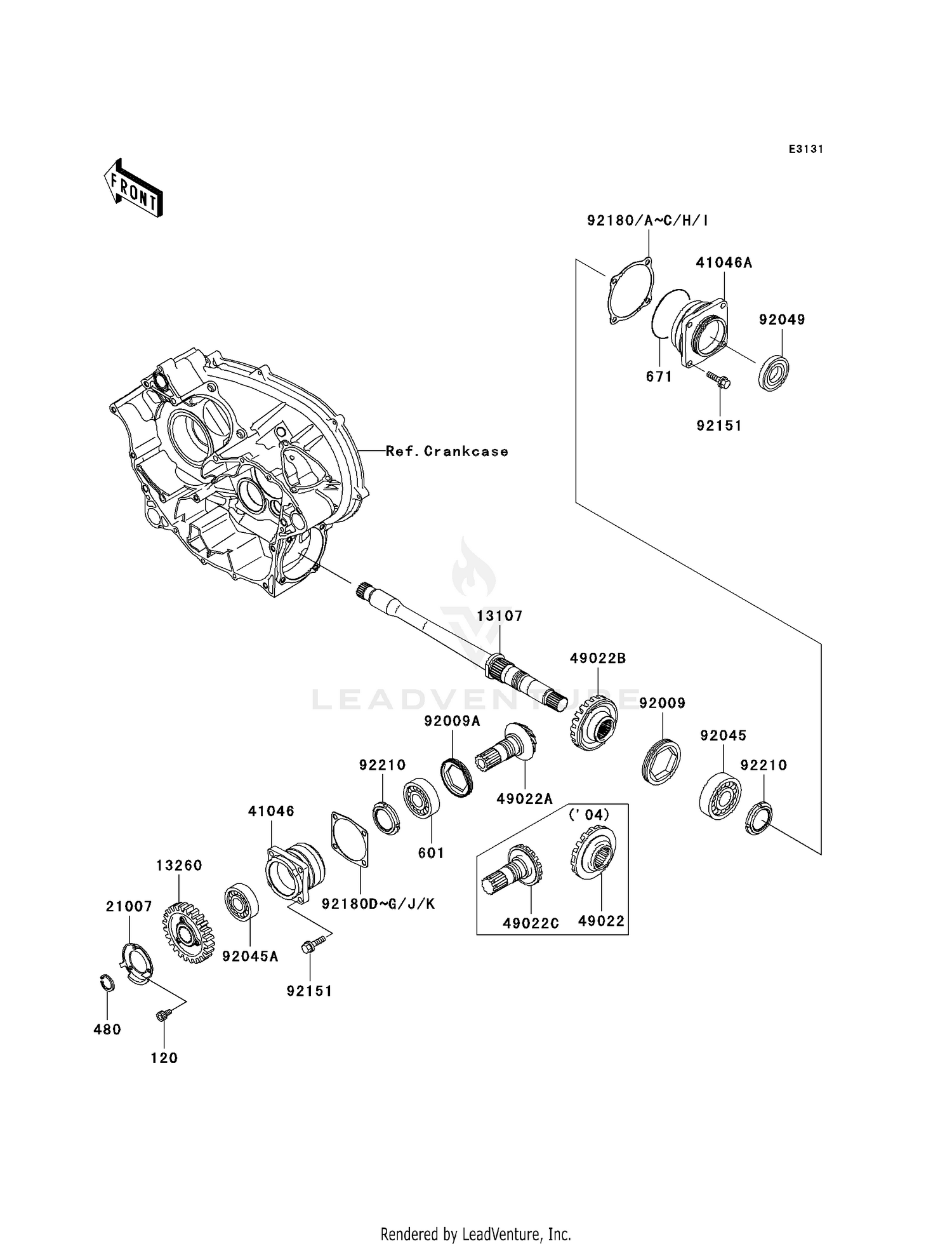 FRONT BEVEL GEAR