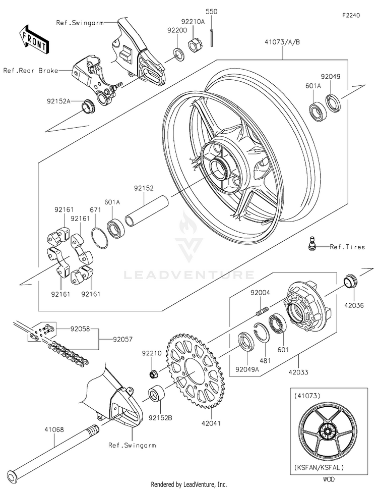 Rear Wheel/Chain Schematic
