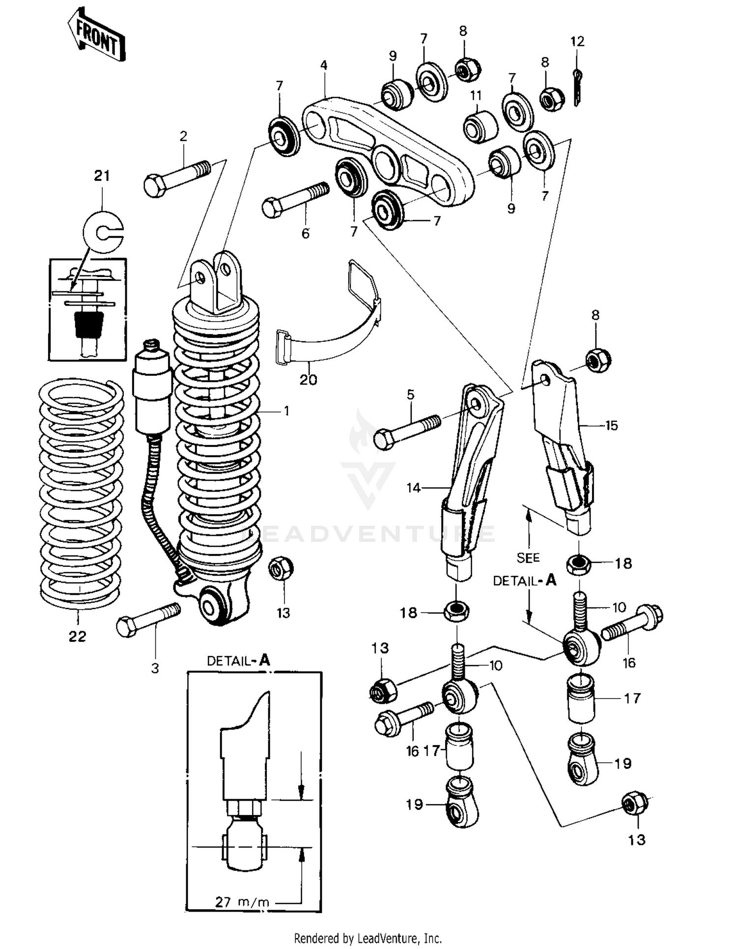 REAR SUSPENSION/SHOCK ABSORBER (KX420-A1