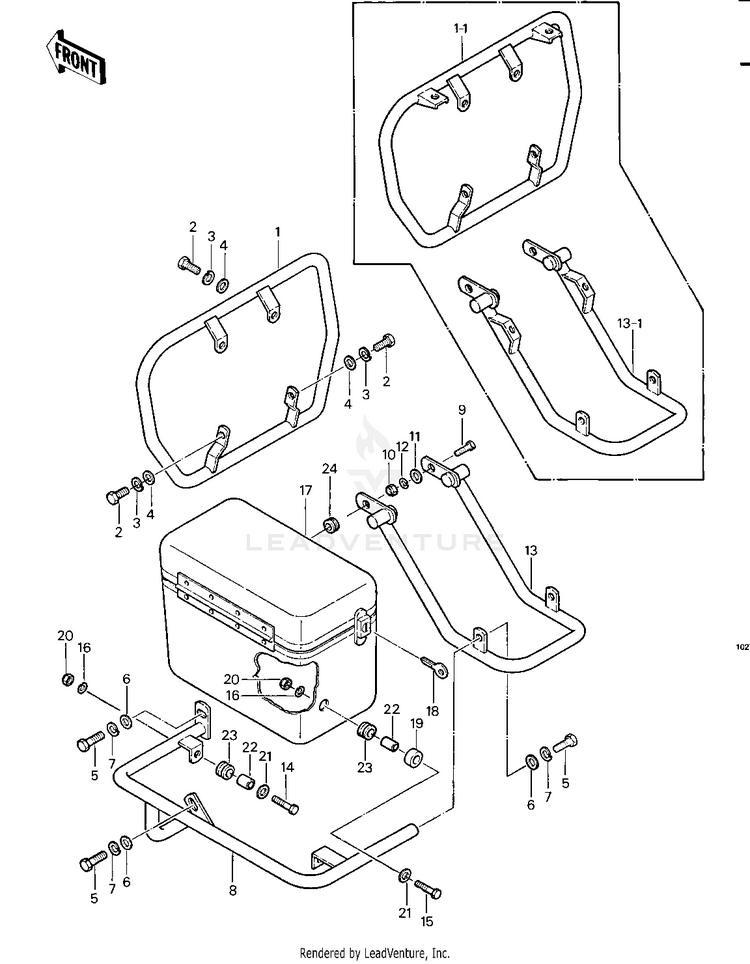Guards/Saddlebags ('79-'81 C2/C3/C4) Schematic