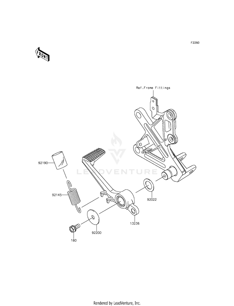 Brake Pedal/Torque Link Schematic