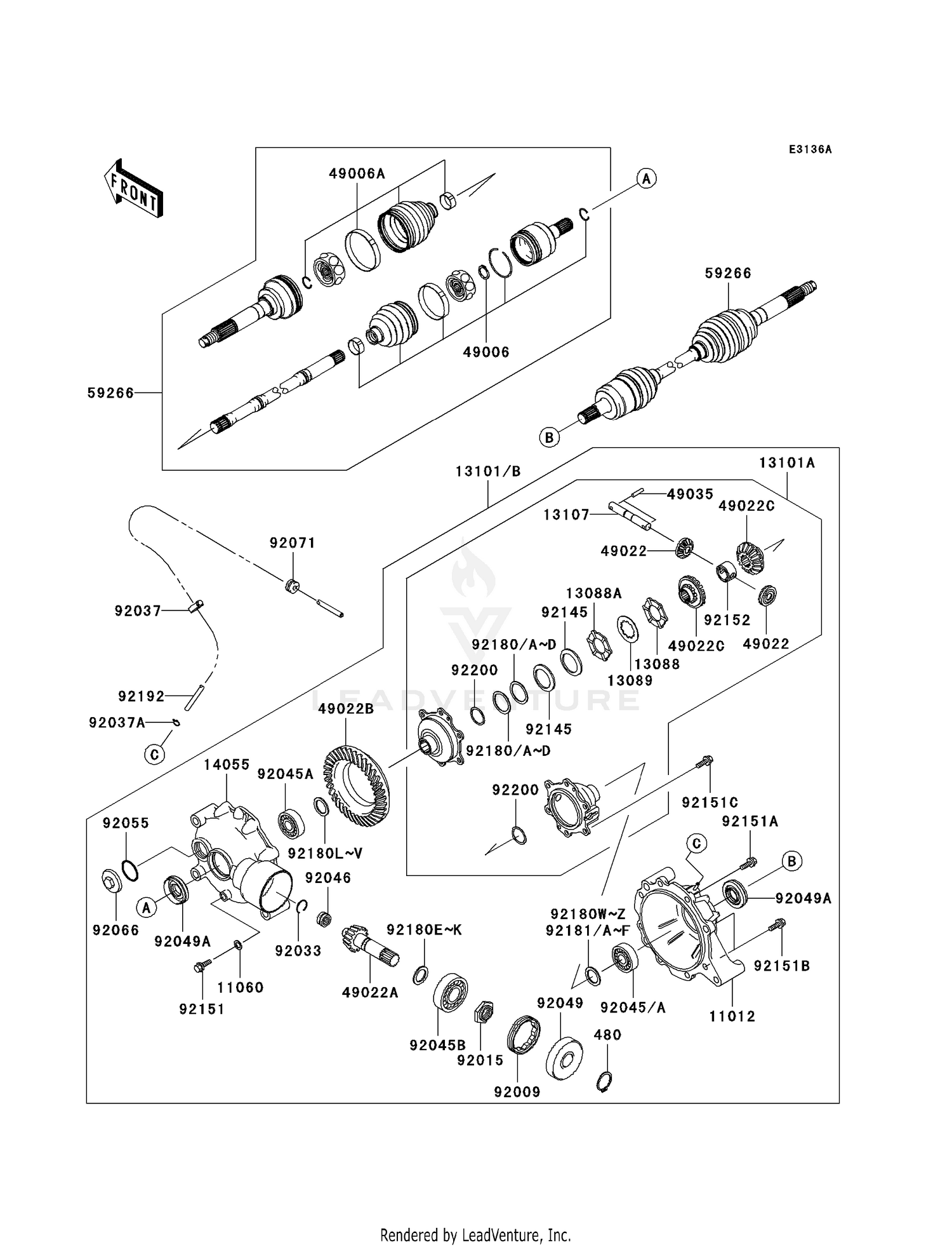 610 Front Drive Shaft Boot