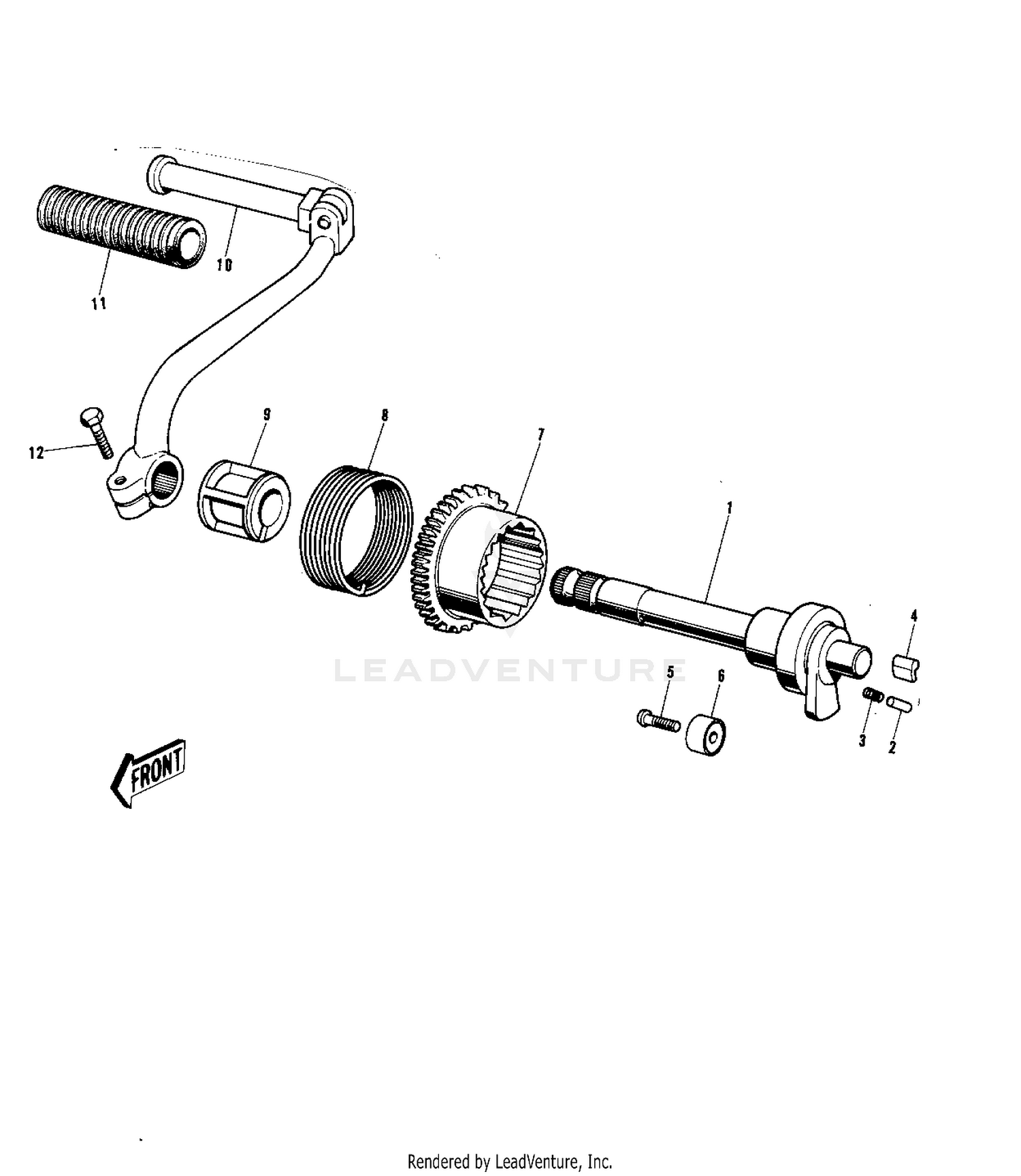 KICKSTARTER MECHANISM ('74-'75 B/C)