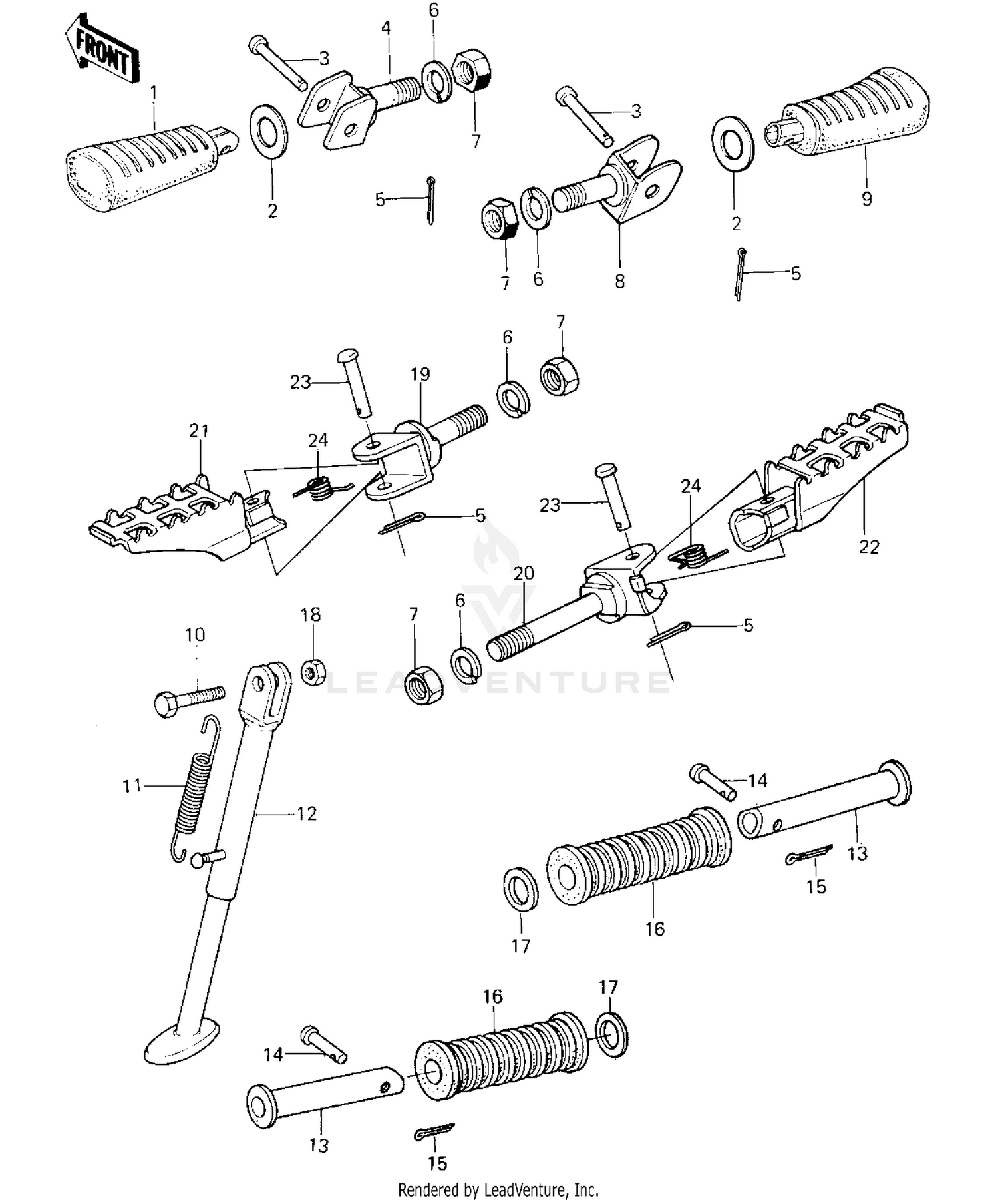 FOOTRESTS/STAND ('80-'81 A7/A8)