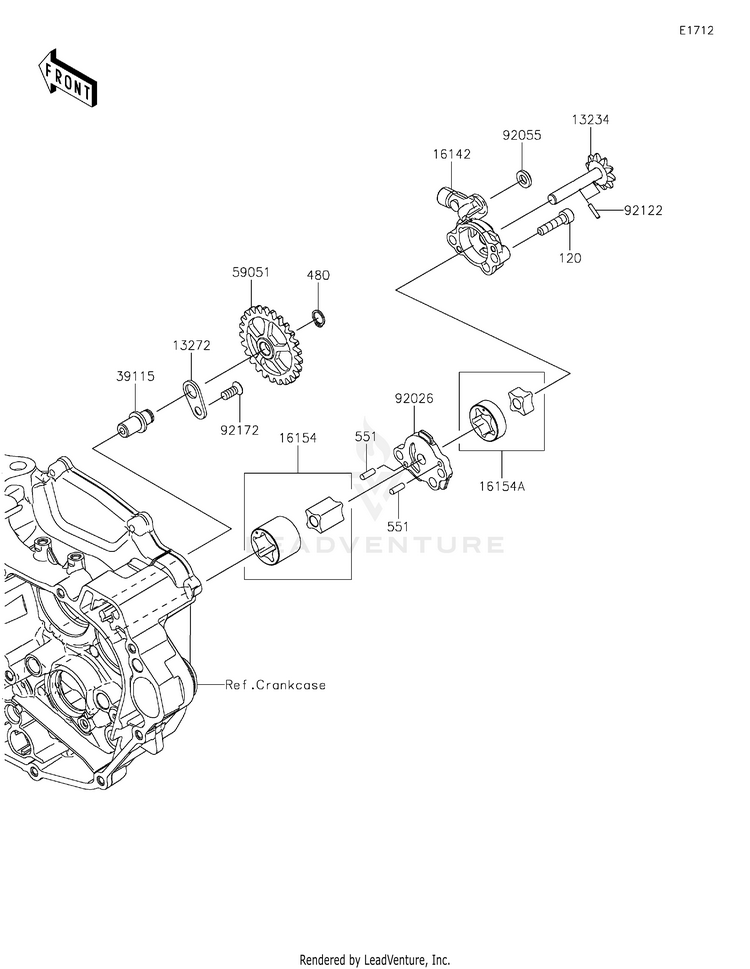 Oil Pump KX450MRFAN KX450 50th Anniversary Edition (2024) Schematic