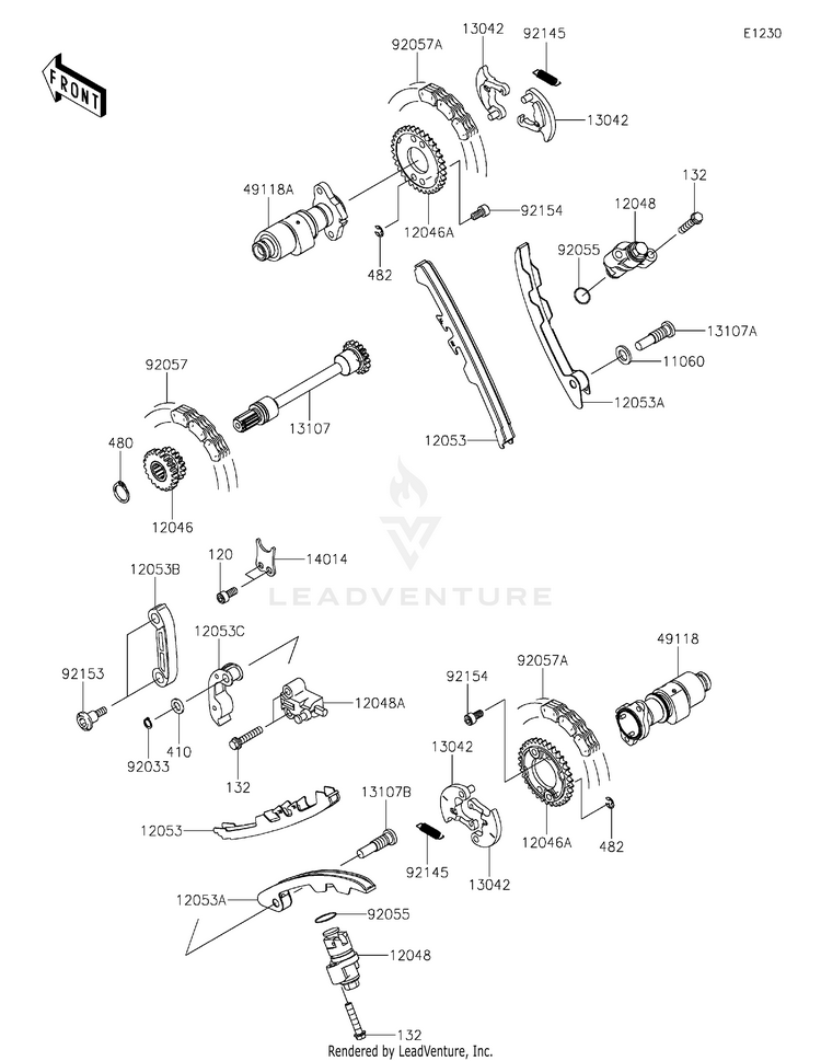 Camshaft(S)/Tensioner Schematic