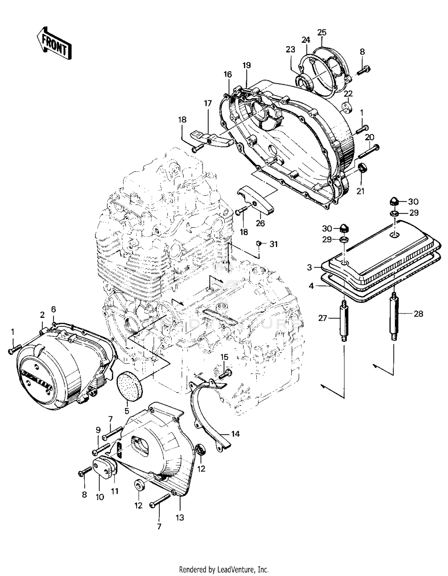 ENGINE COVERS ('76-'77 S2/S3)