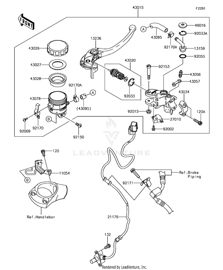 Front Master Cylinder Schematic