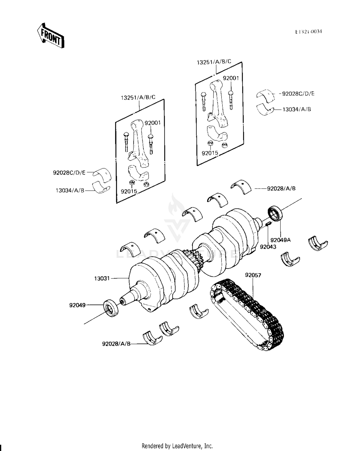 CRANKSHAFT ('81-'83 H2/H3/H4)