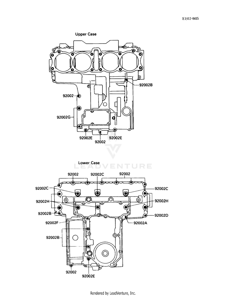 Crankcase Bolt Pattern Schematic