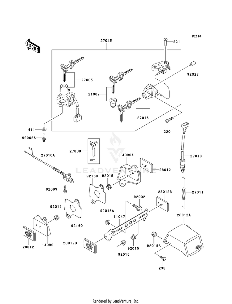Ignition Switch/Locks/Reflectors Schematic