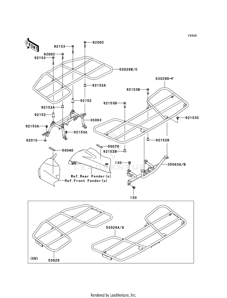 Carrier(S) KVF750B7F Brute Force 750 4x4i (2007) Schematic