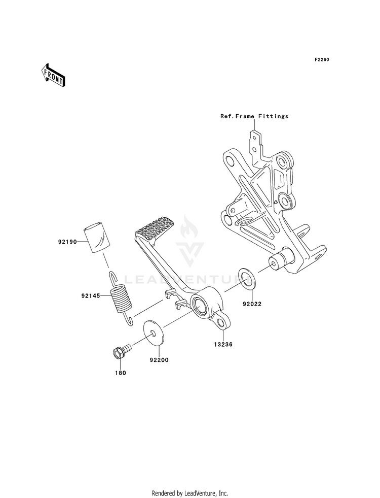 Brake Pedal/Torque Link Schematic