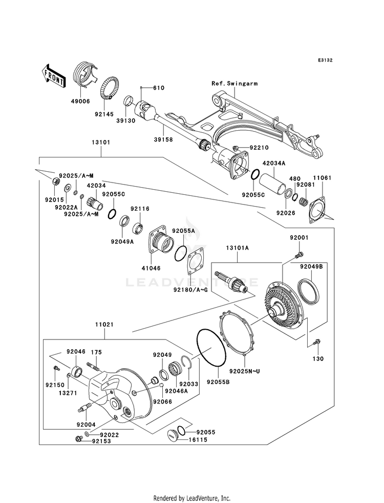 Drive Shaft/Final Gear Schematic