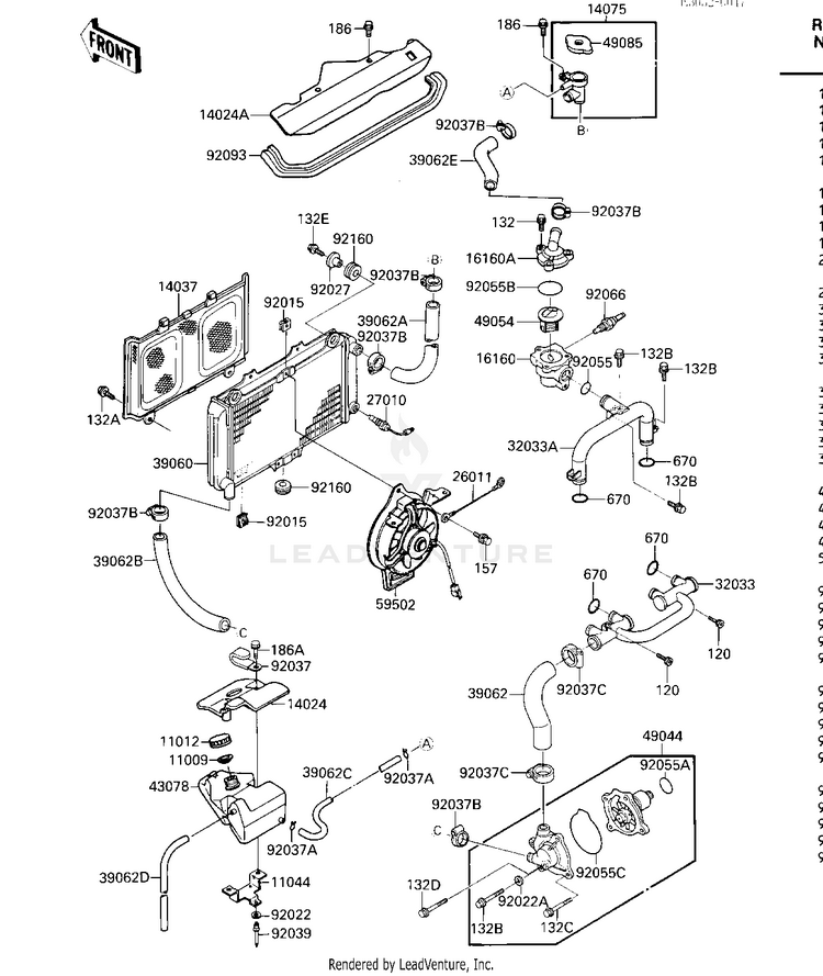Radiator/Fan/Water Pump Schematic