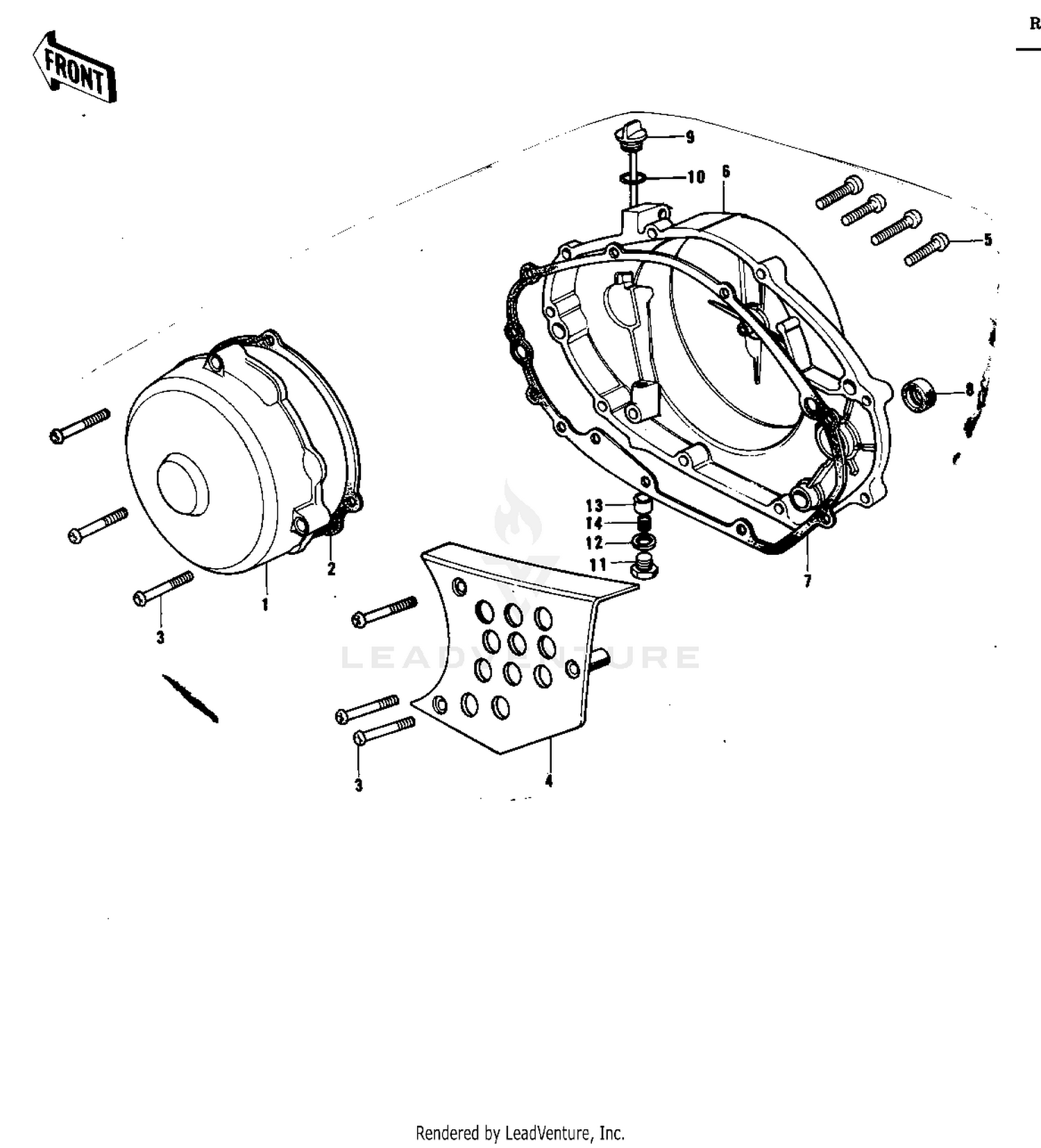 ENGINE COVERS  ('73 F12MX 450)