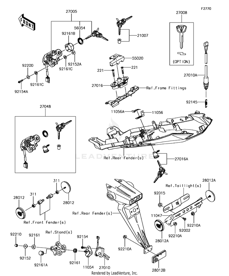 Ignition Switch/Locks/Reflectors Schematic