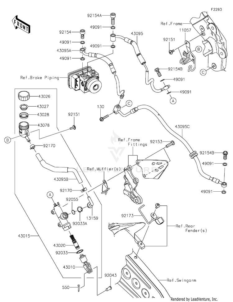 Rear Master Cylinder Schematic