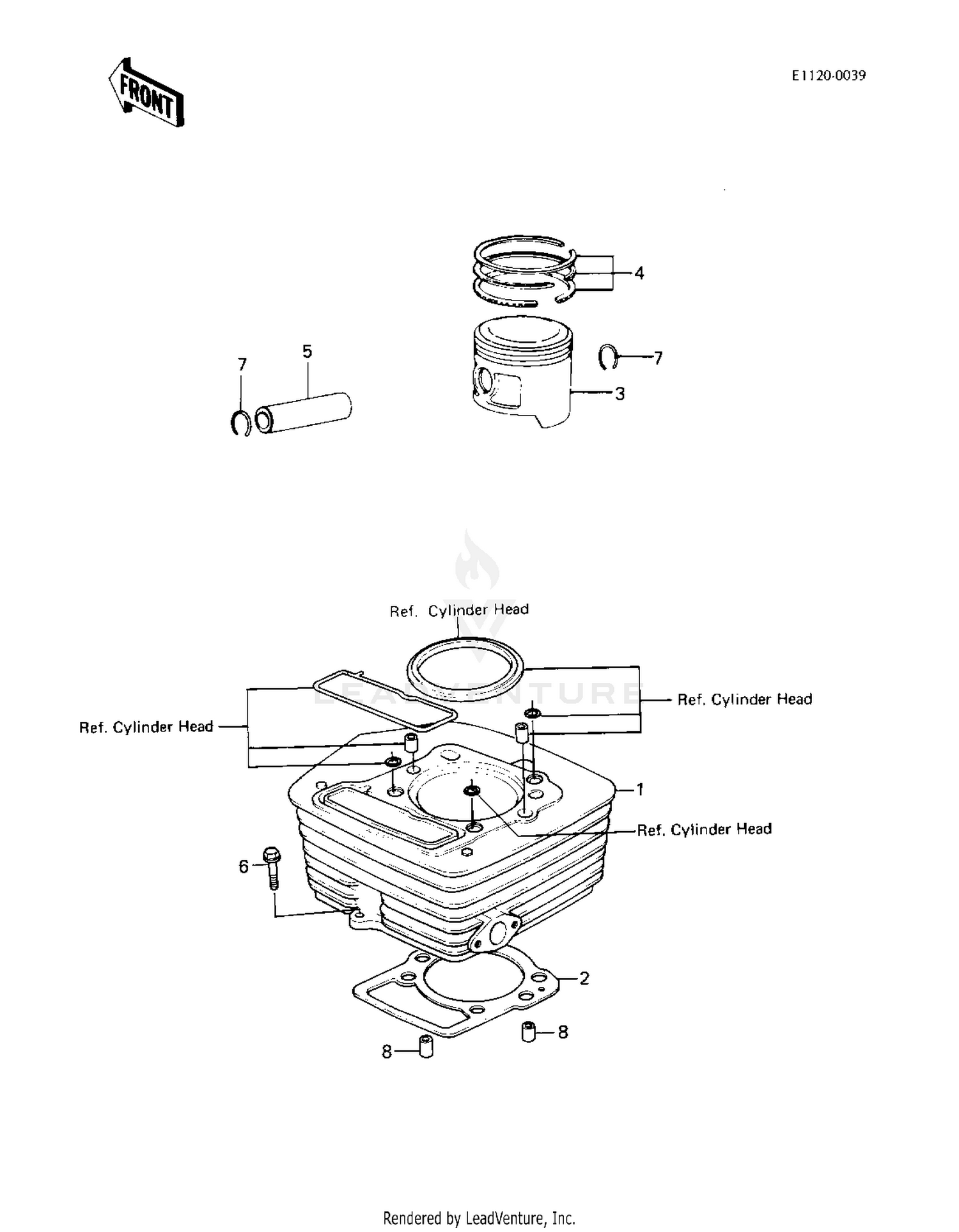 CYLINDER/PISTON ('83 A2)