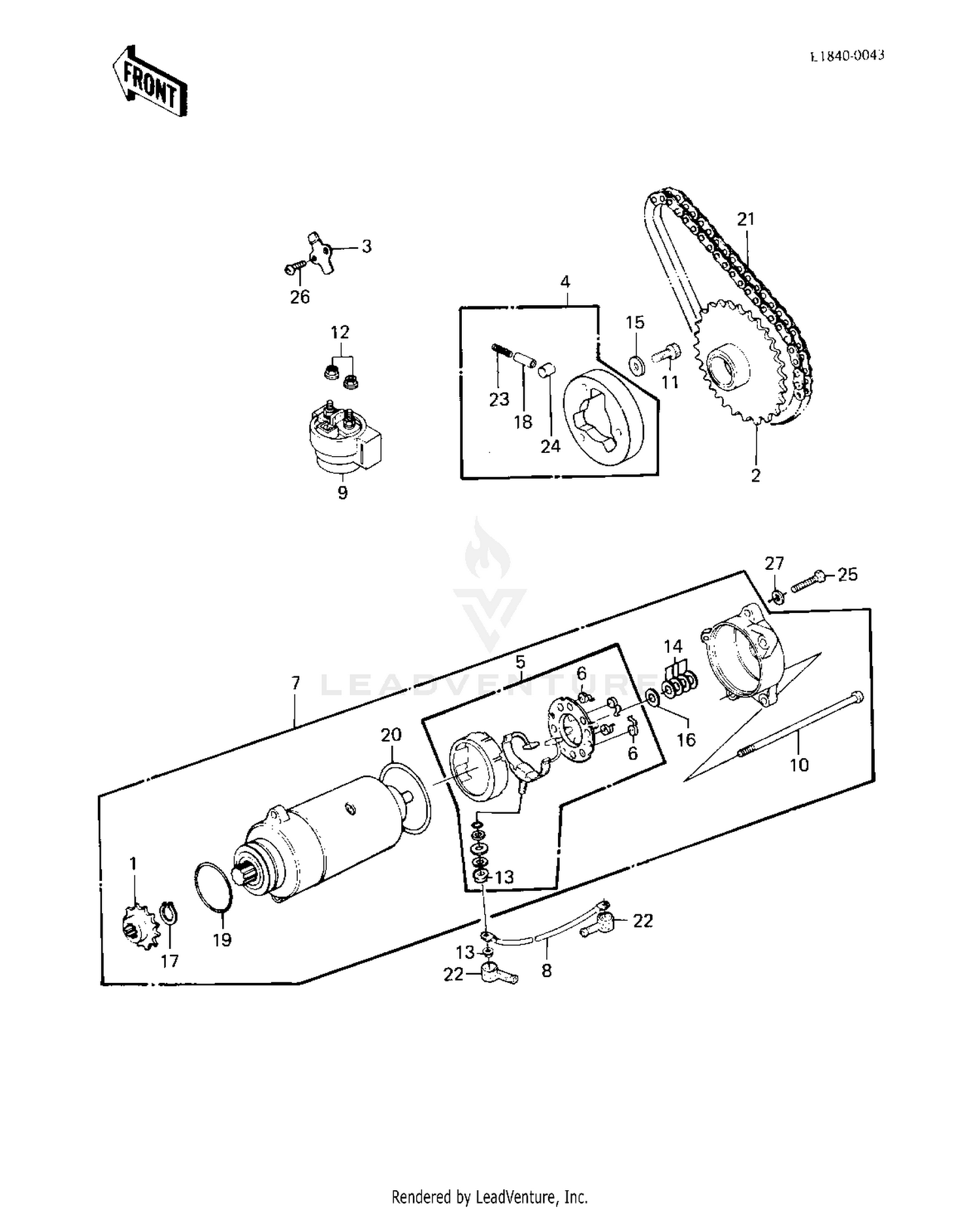 STARTER MOTOR/STARTER CLUTCH  ('83 C1)