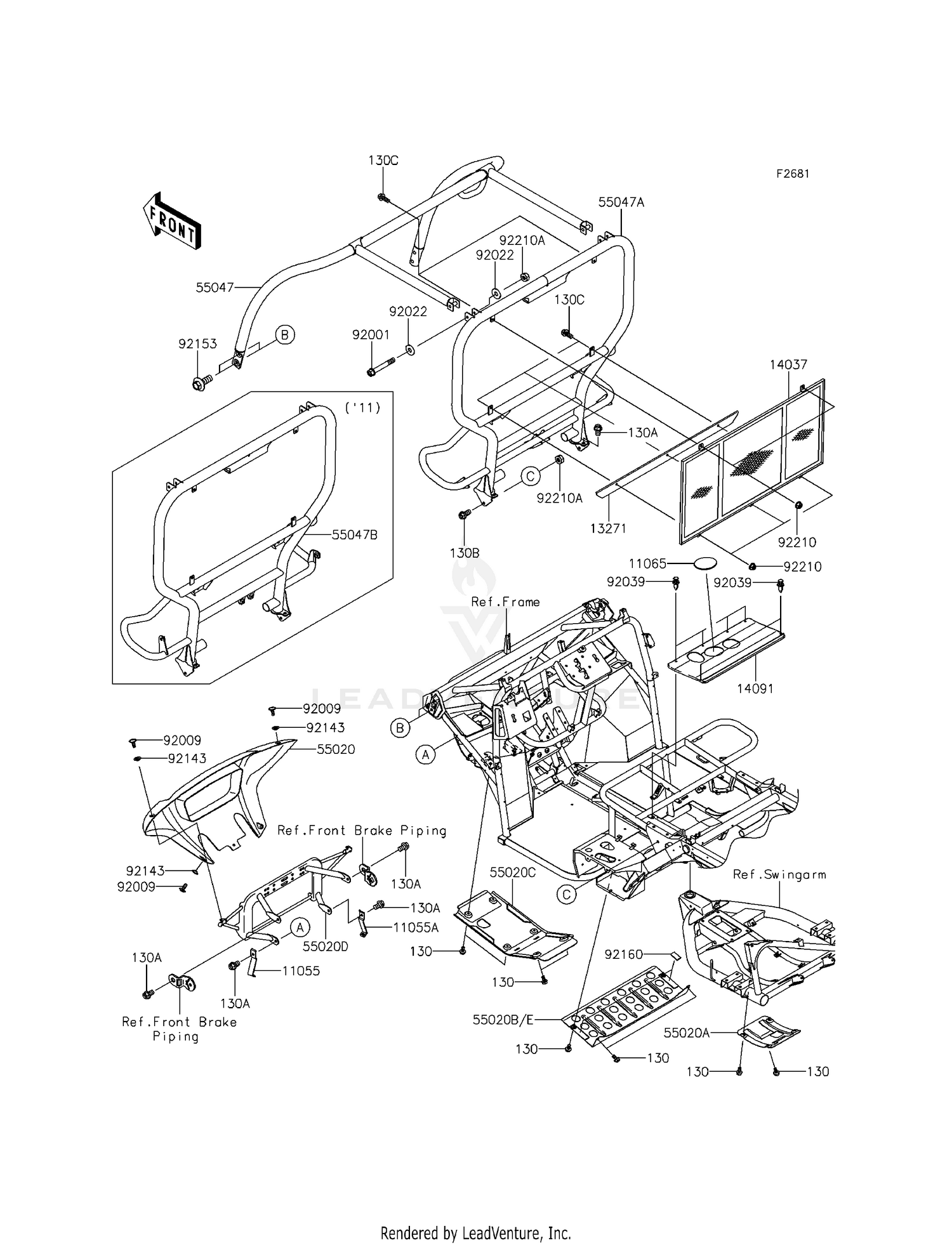 GUARDS/CAB FRAME
