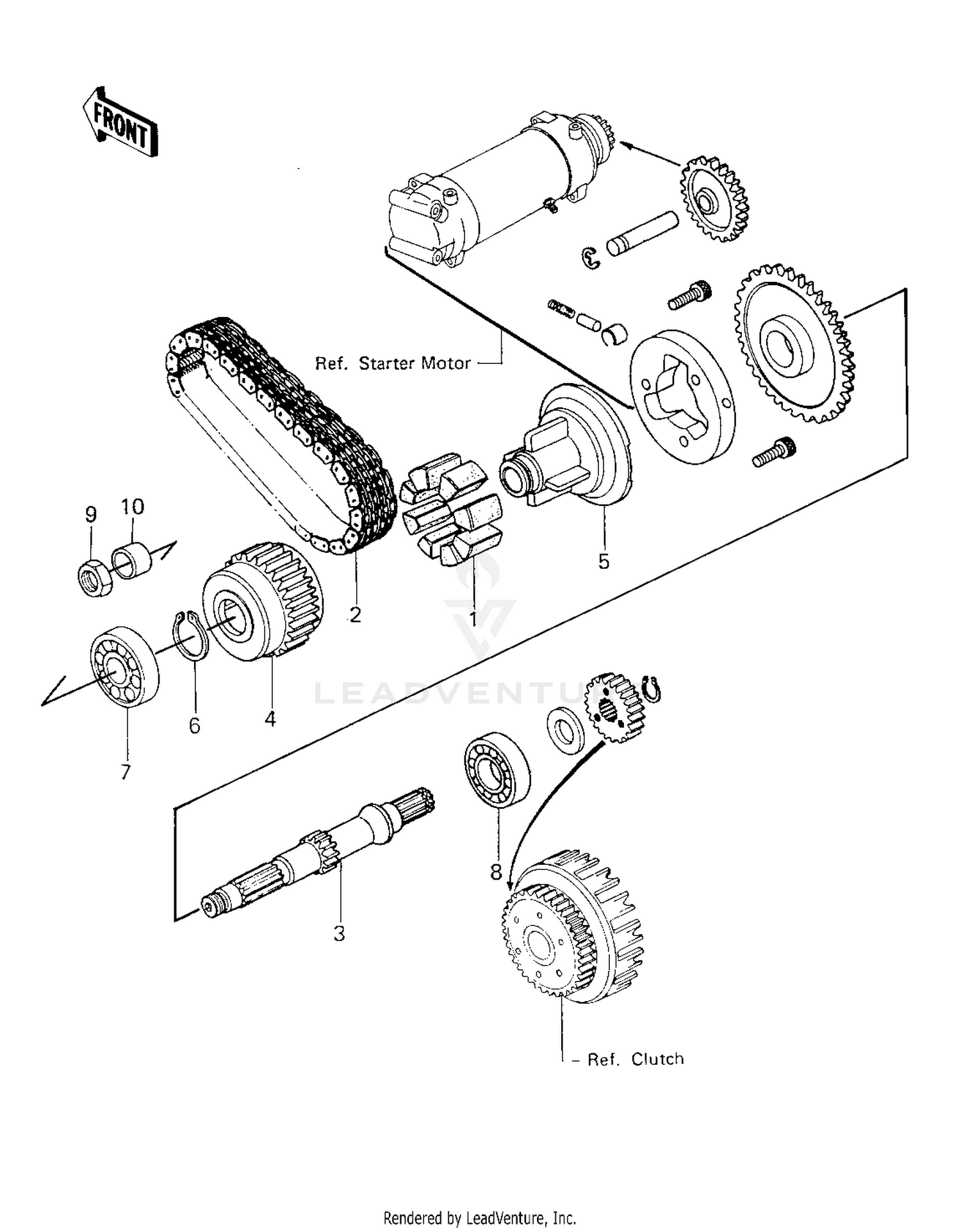 SECONDARY SHAFT ('80 KZY 50-E1)
