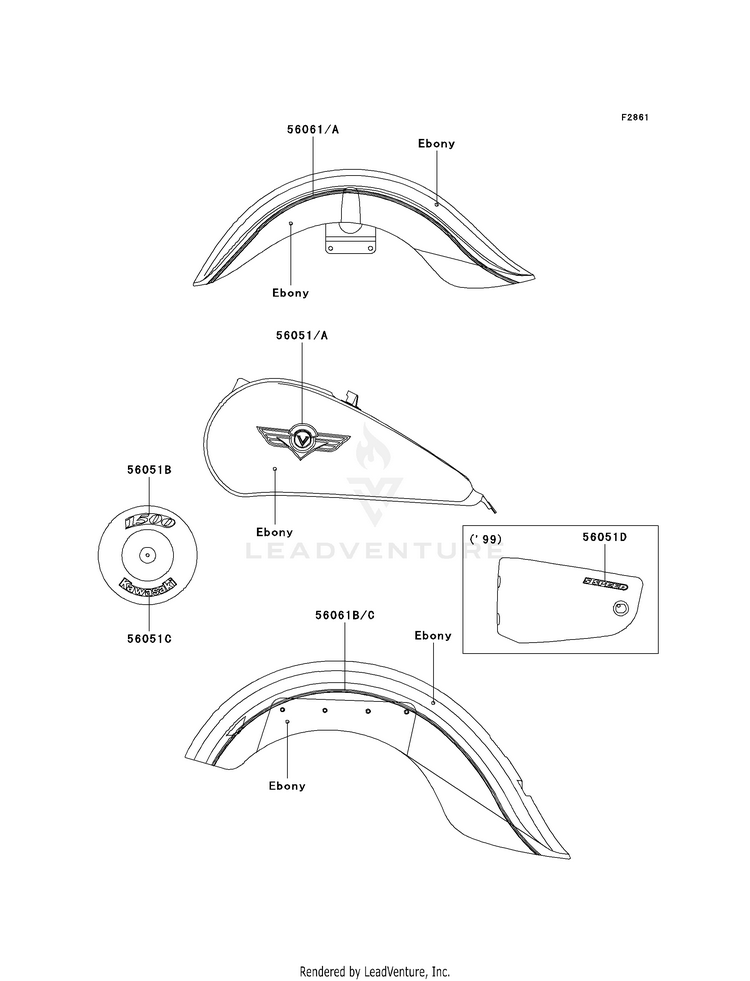 Decals (Ebony)(Vn1500-E2/E3) Schematic